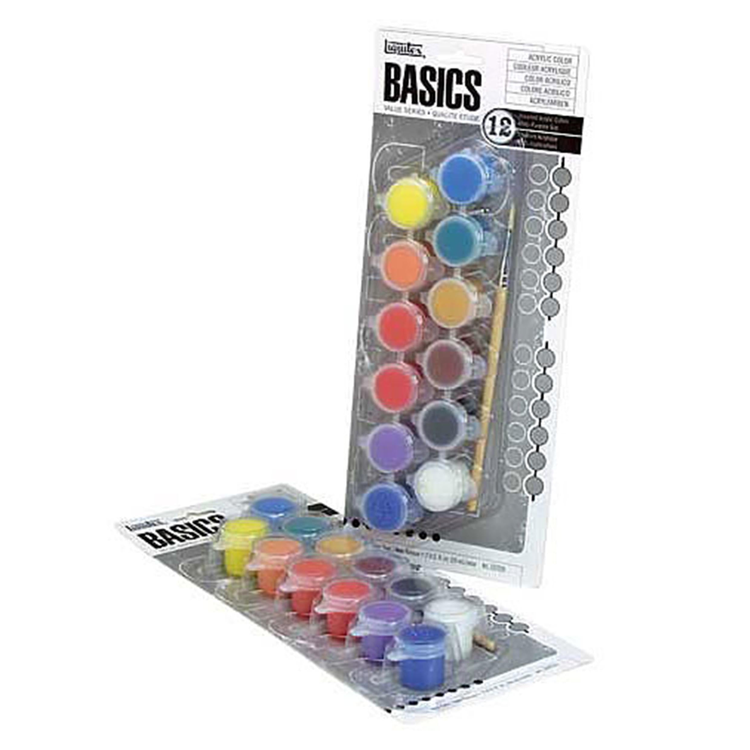 Liquitex BASICS 12-Color Acrylic Paint Pots Set – K. A. Artist Shop